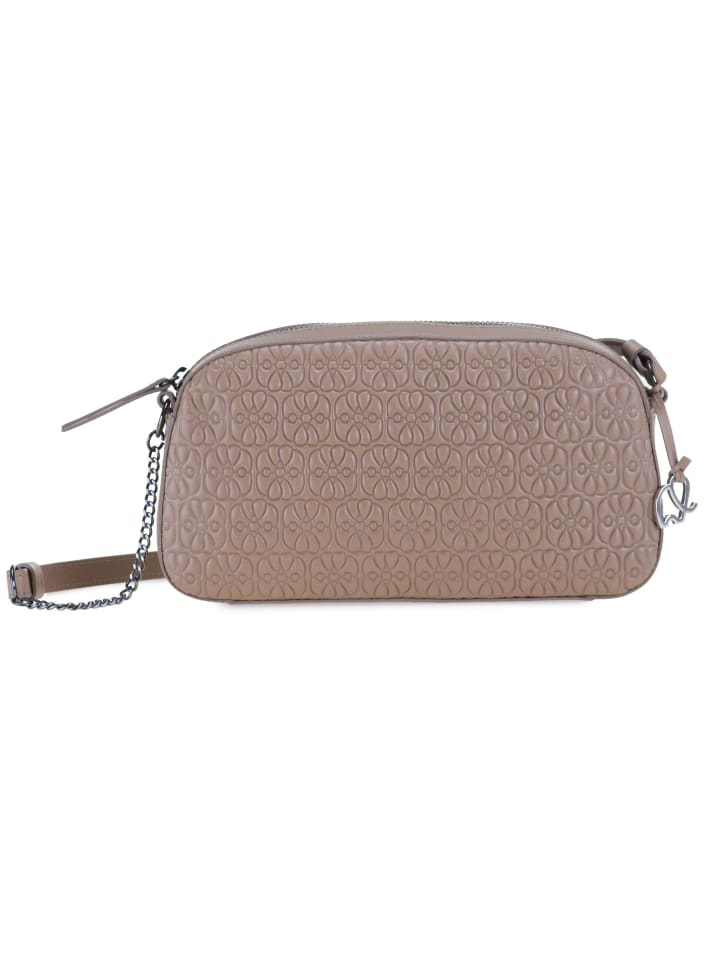 Umhängetasche Leder 25 cm mink