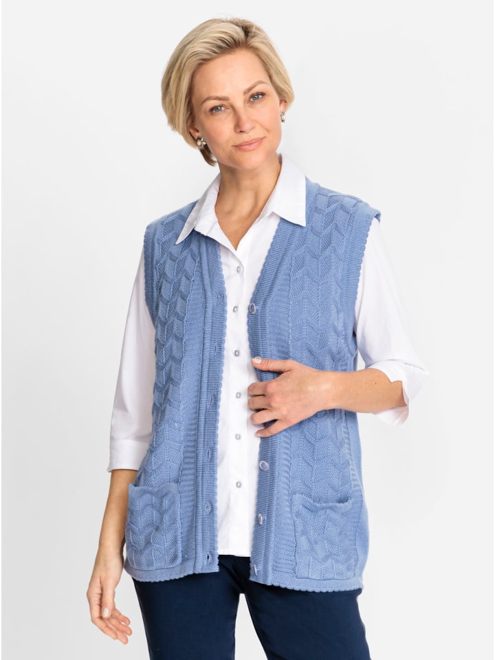 Strickweste in bleu