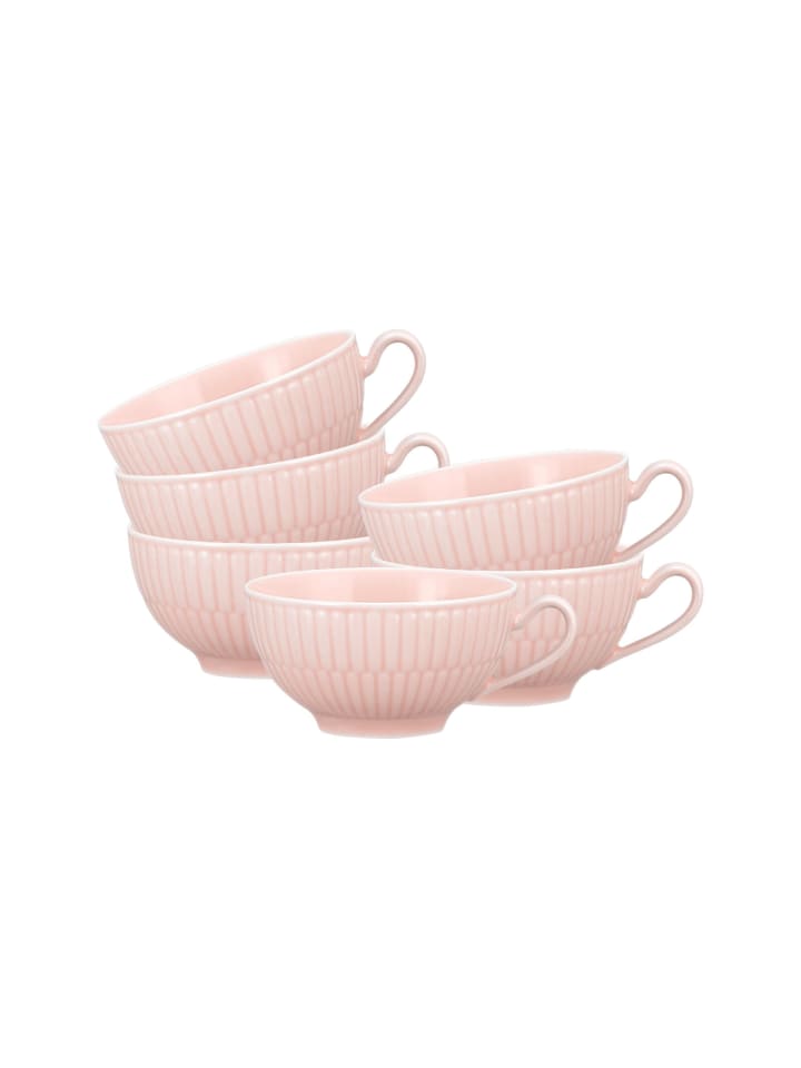 6er Set Teetassen Amina in Rosé 0,14 l