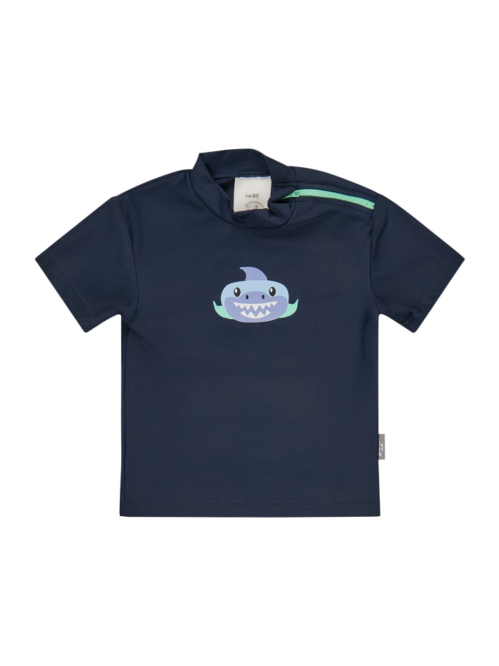 Badeshirt kurzarm Hai in marineblau