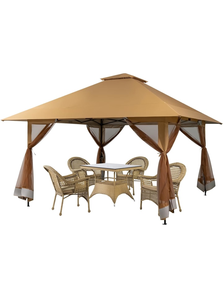 4x4m Pavillon in Khaki