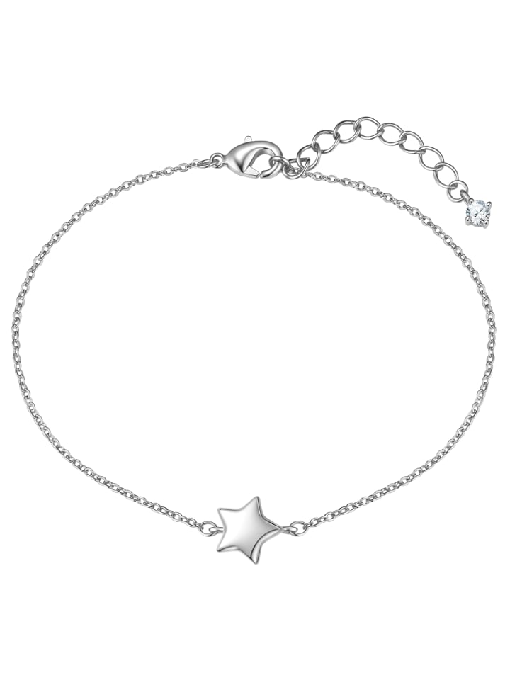 Armband Stern aus Messing mit Zirkonia in silber