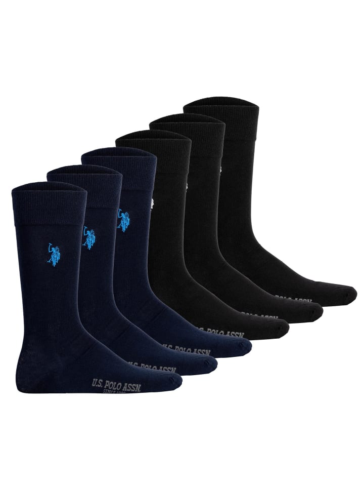 Socken 6er Pack in Schwarz/Marine