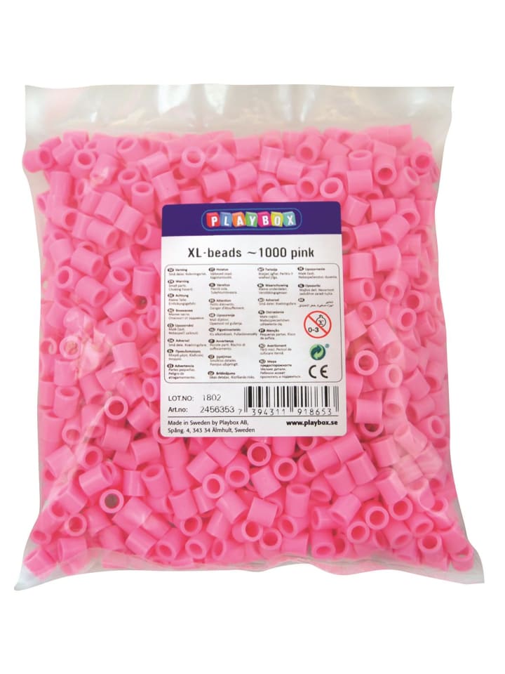 XL-Perlen 1000 Stk.rosa - ab 3 Jahren