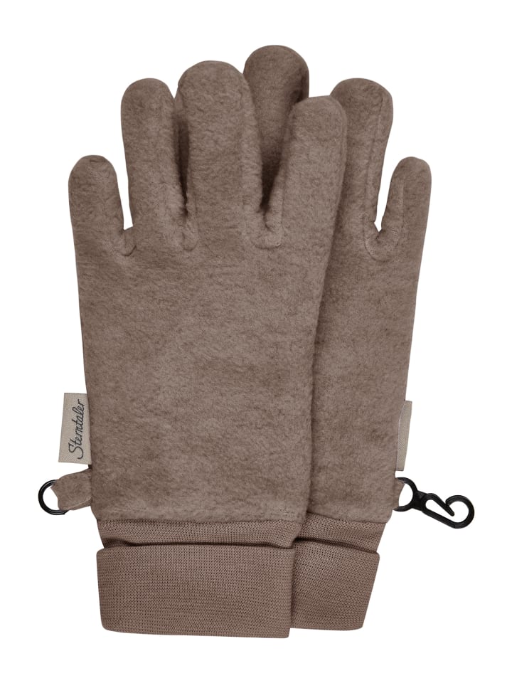 Fingerhandschuh in braun mel.