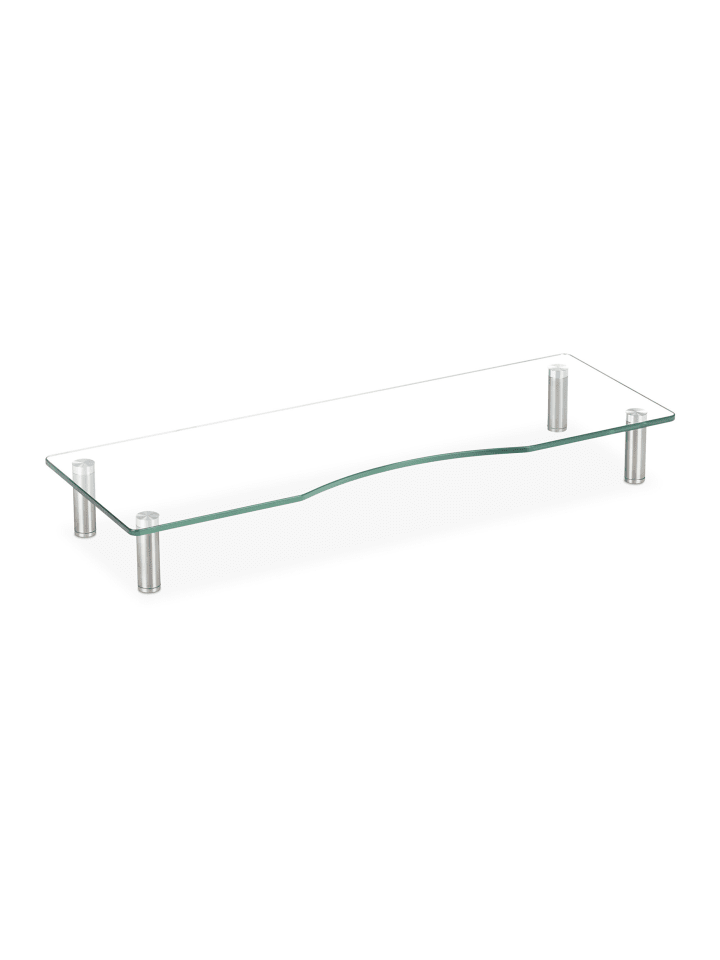 Bildschirmständer Glas in Transparent - (B)70 x (T)24 cm