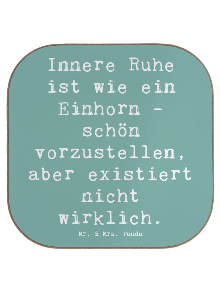 Bierdeckel Spruch Innere Ruhe mit Spruch in Meeresbrise