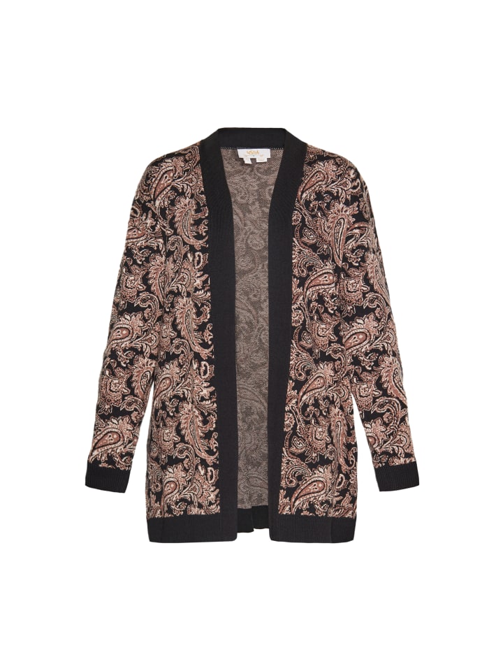Women Cardigan in black multicolor