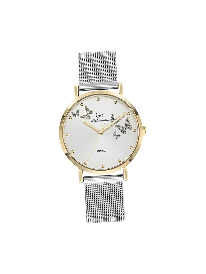 Armbanduhr-Analog silber mittel (ca. 34mm) Girl Only GO