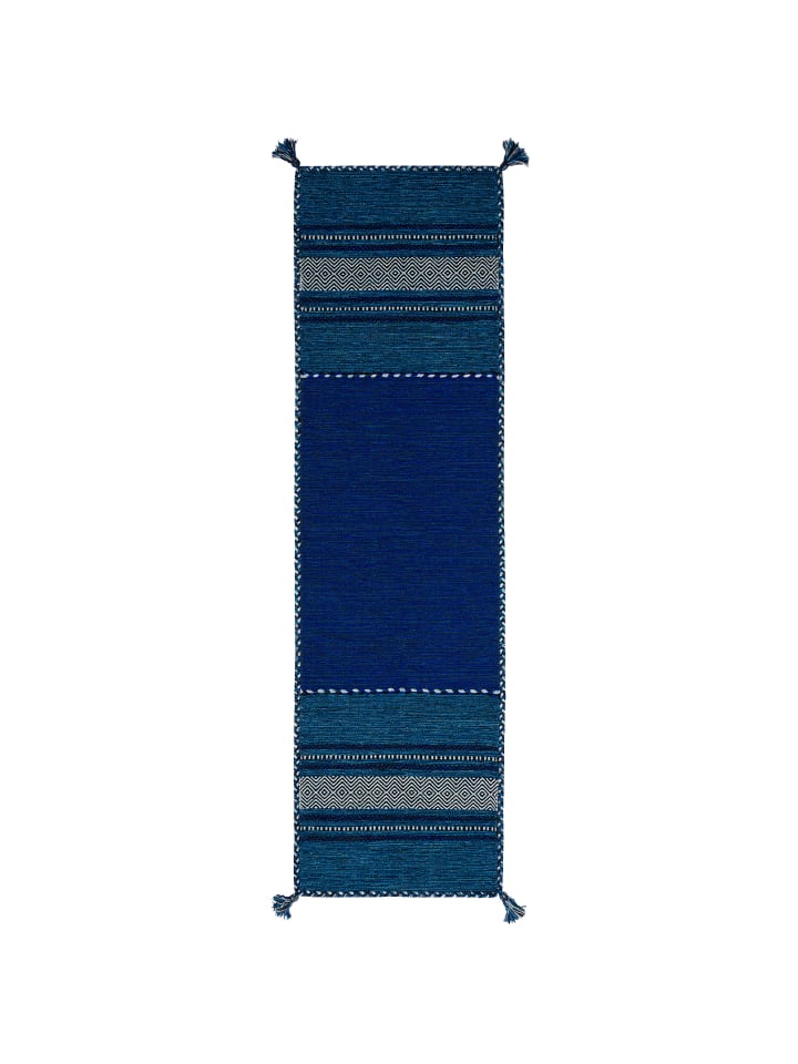 Läufer Kelim Navarro in blau
