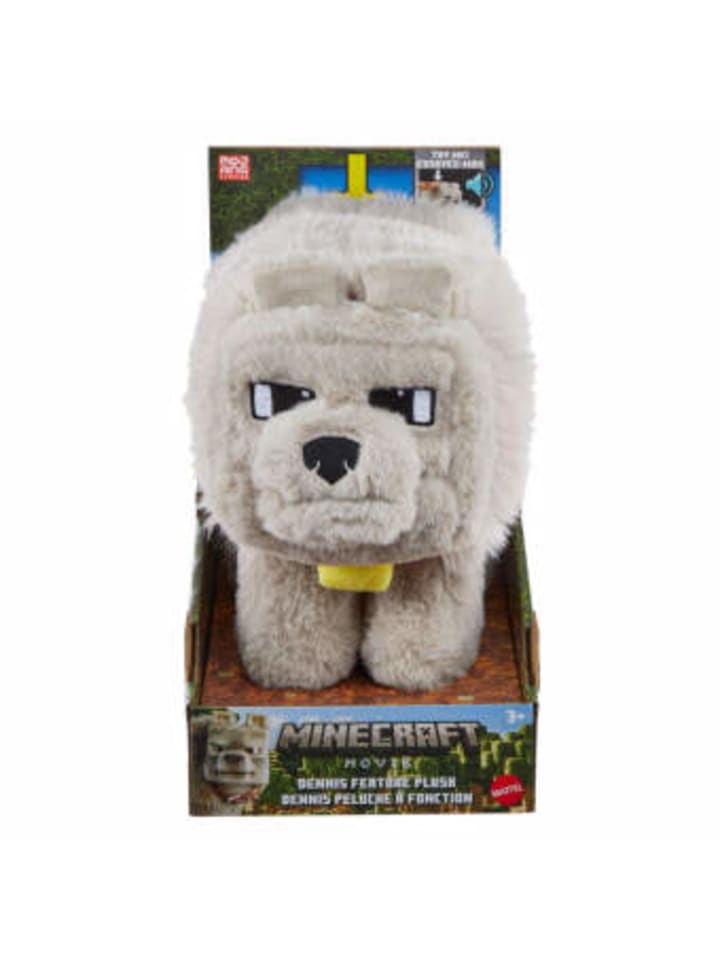 Spielzeug - Minecraft Dennis the Wolf Deluxe Funktionsplüsch