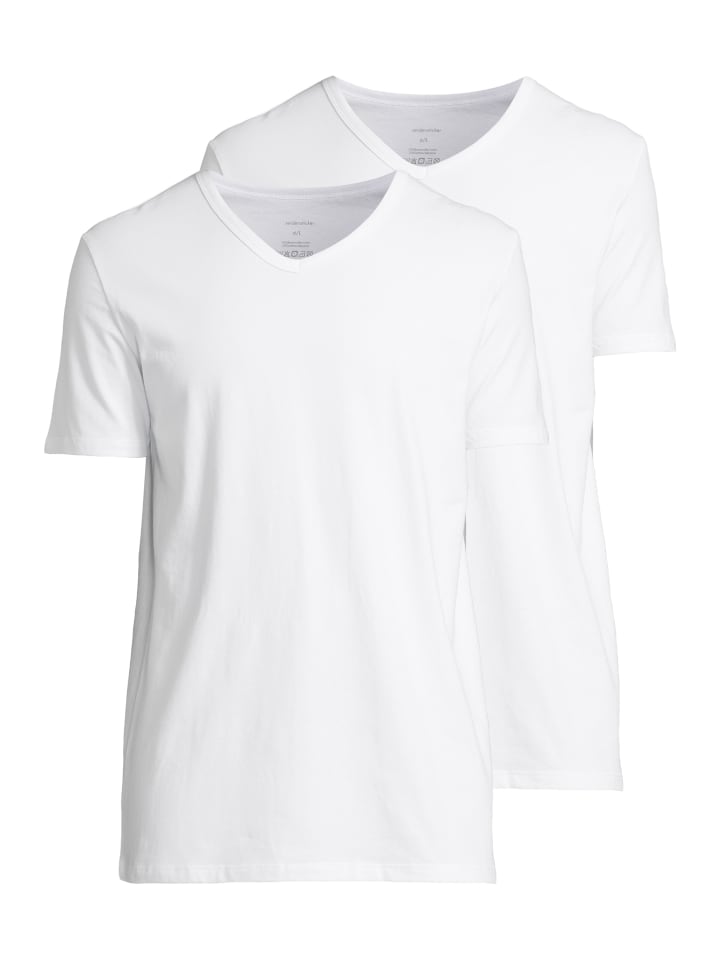 Unterhemd / Shirt Kurzarm Pur in Weiß