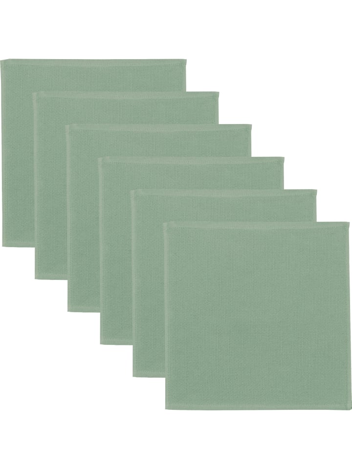 Baumwolle Spültuch 6er-Pack in jade