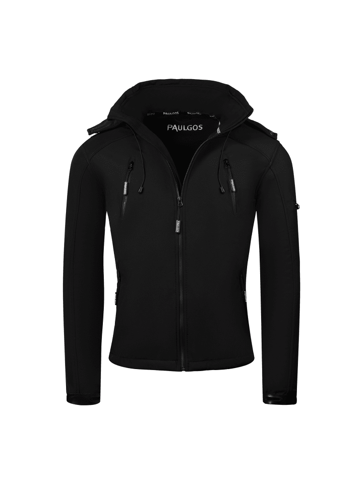 Herren Softshell Jacke Outdoor Funktionsjacke in Schwarz