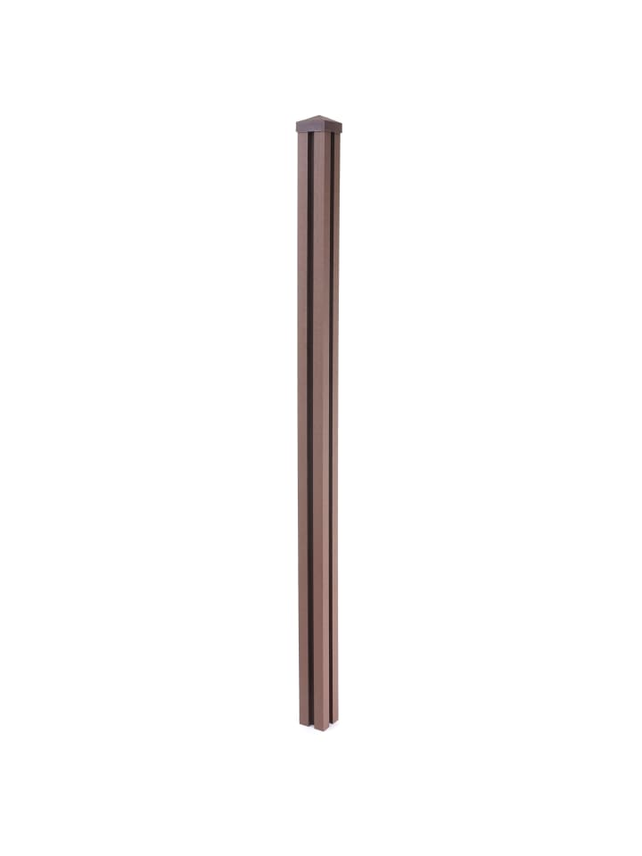 WPC-Pfosten Savoie für WPC-Zaun, 240cm, braun