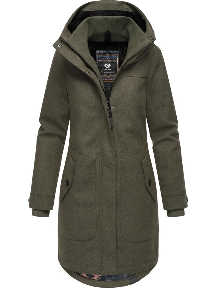 Wintermantel Jannisa Coat in Dark Olive