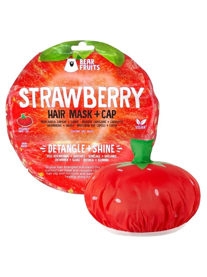 Haarmaske & -haube "Strawberry"