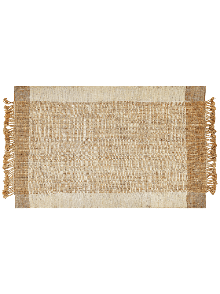 Geflochtener Teppich DEDEMLI in Beige/Naturfarben
