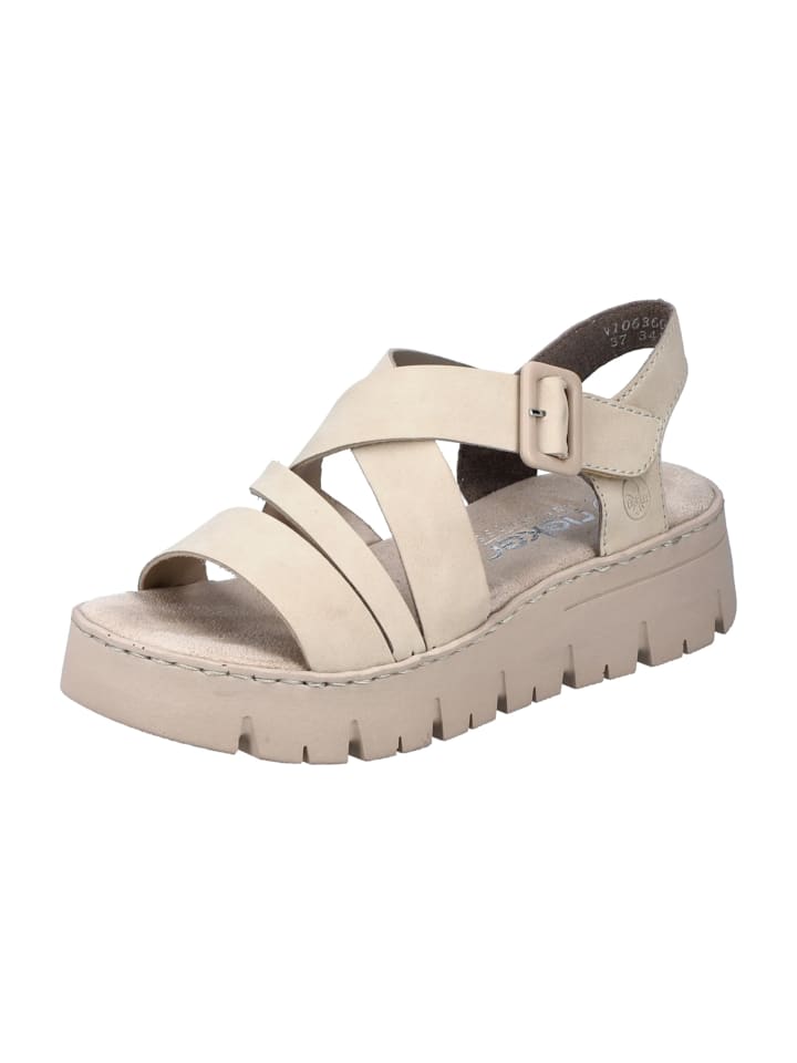 Plateau Sandaletten in Beige
