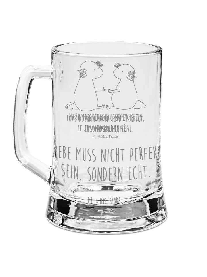 Krug Axolotl Liebe mit Spruch in Transparent