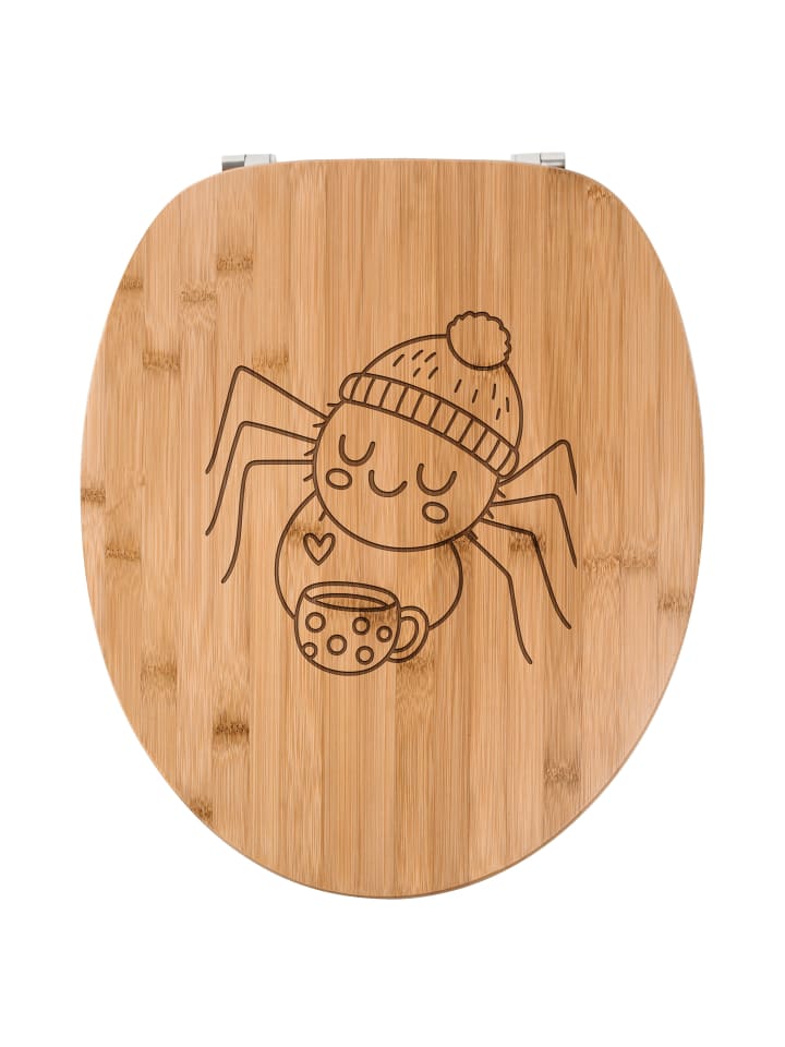 WC-Brille Spinne Agathe Kaffee ohne Spruch in Transparent
