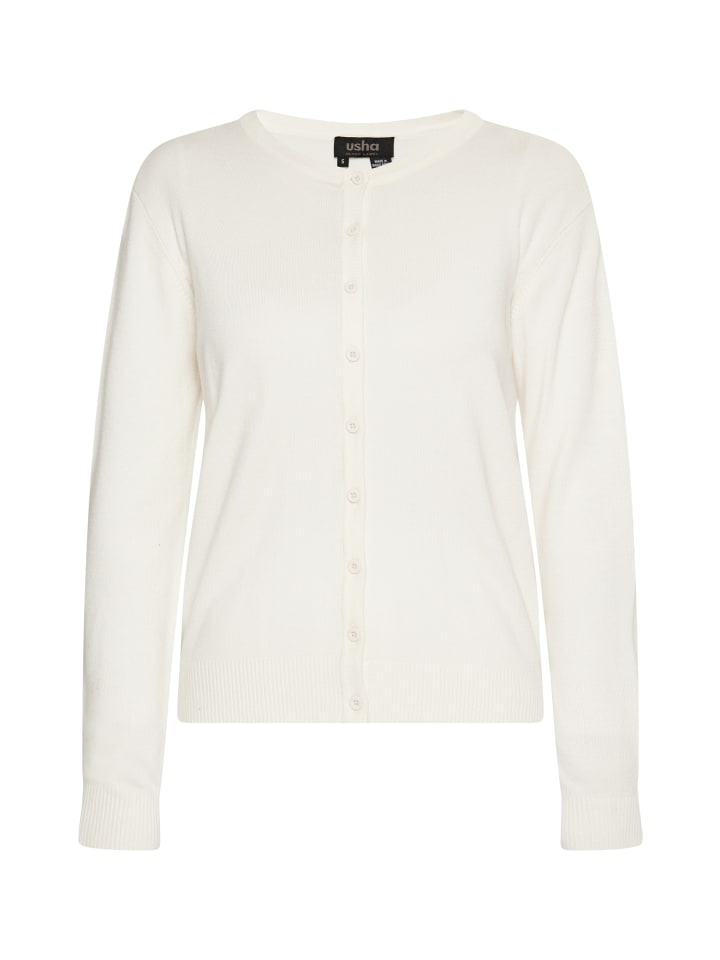 Damen Cardigan in Wollweiss
