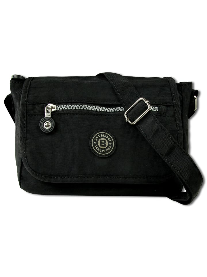 Umhängetasche Nylon schwarz ca. 22cm