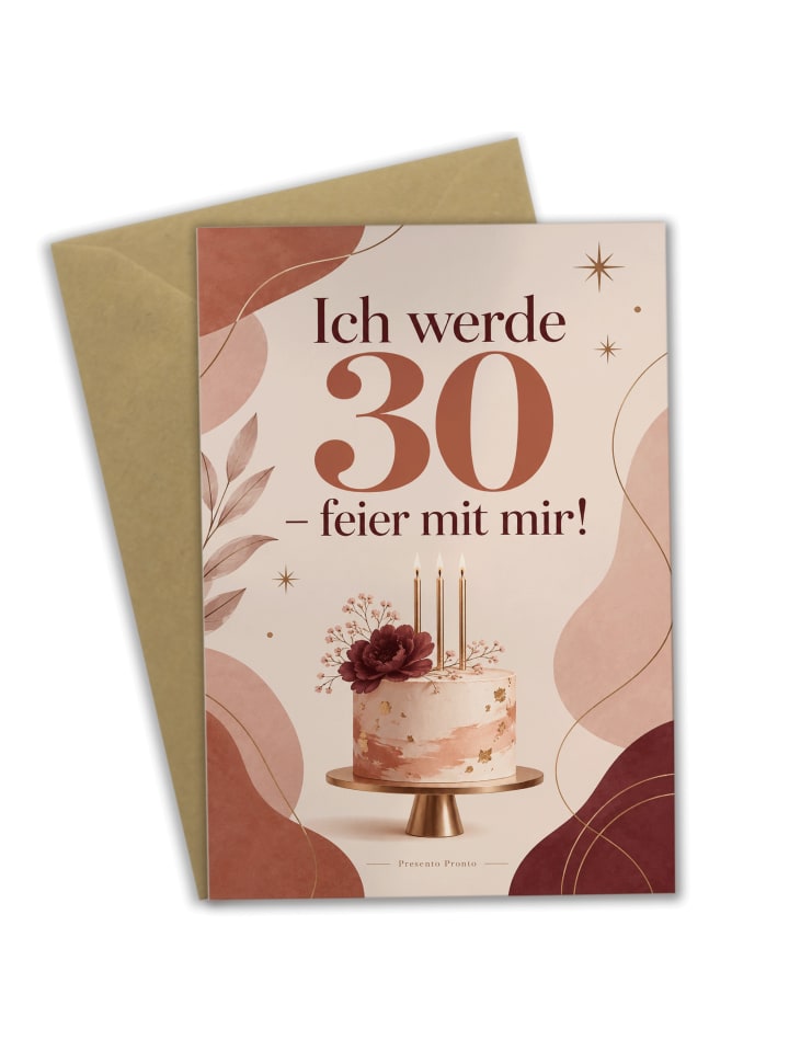 Geburtstagskarte Geburtstag elegant Design mit ... in Weiß