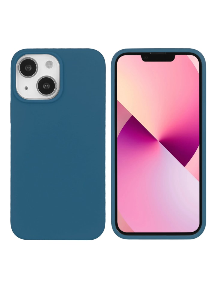 Feste Silikonhülle für iPhone 13 in Blau