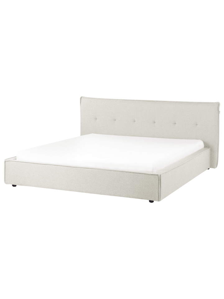 2-tlg Doppelbett LESTRE in Weiß/Schwarz