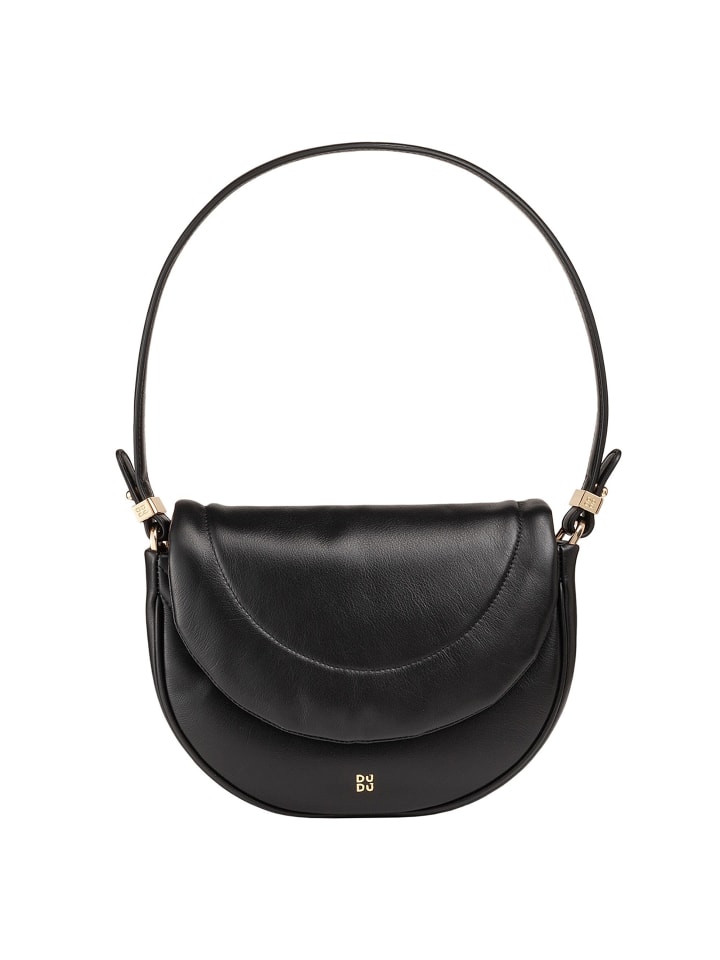 Schultertasche Leder 22 cm black