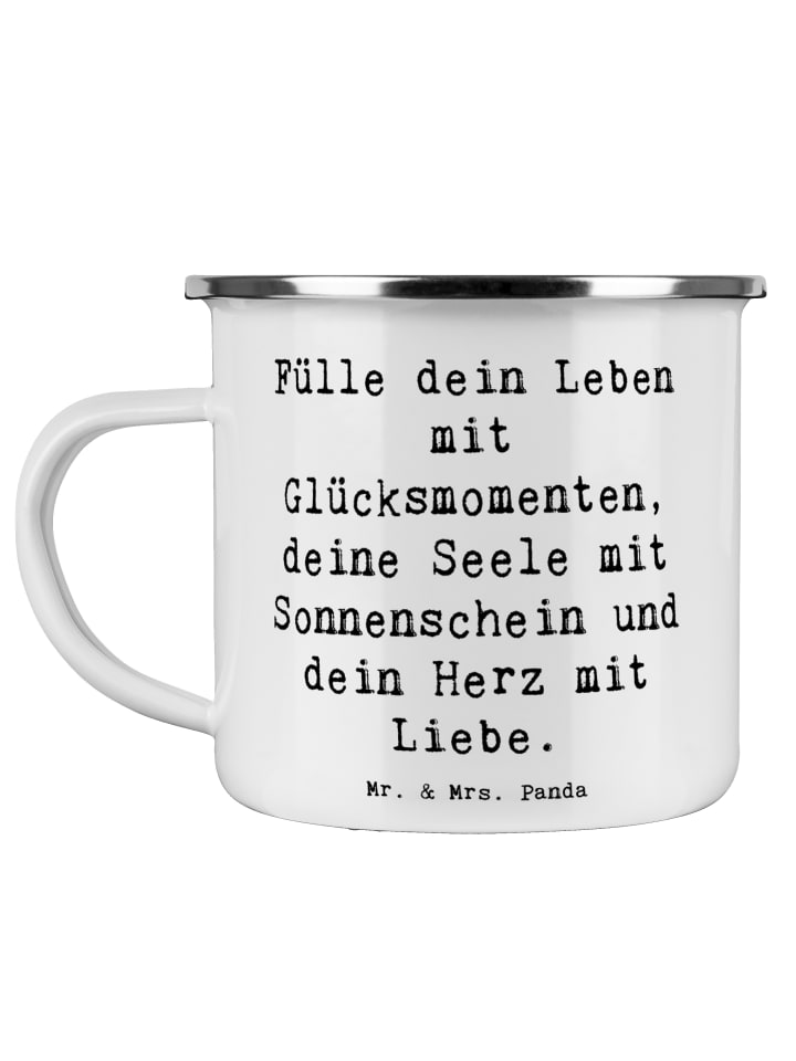 Kaffeebecher Spruch Leichtigkeit im Leben mit S... in Weiß