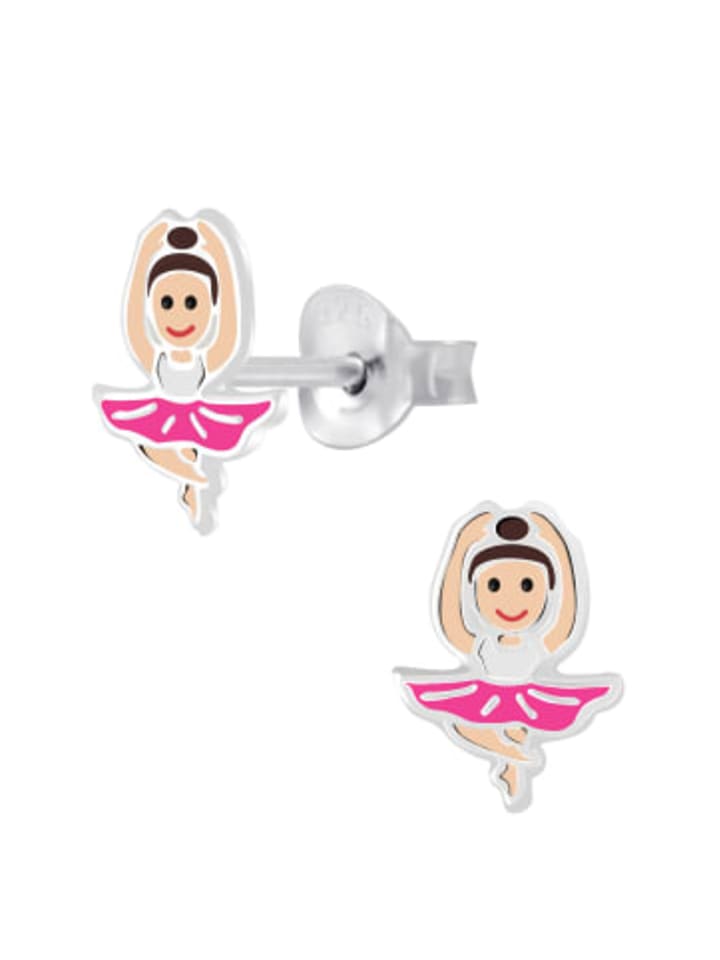 Silber-Ohrringe 925 Ballerina 0,7 cm x 0,8 cm