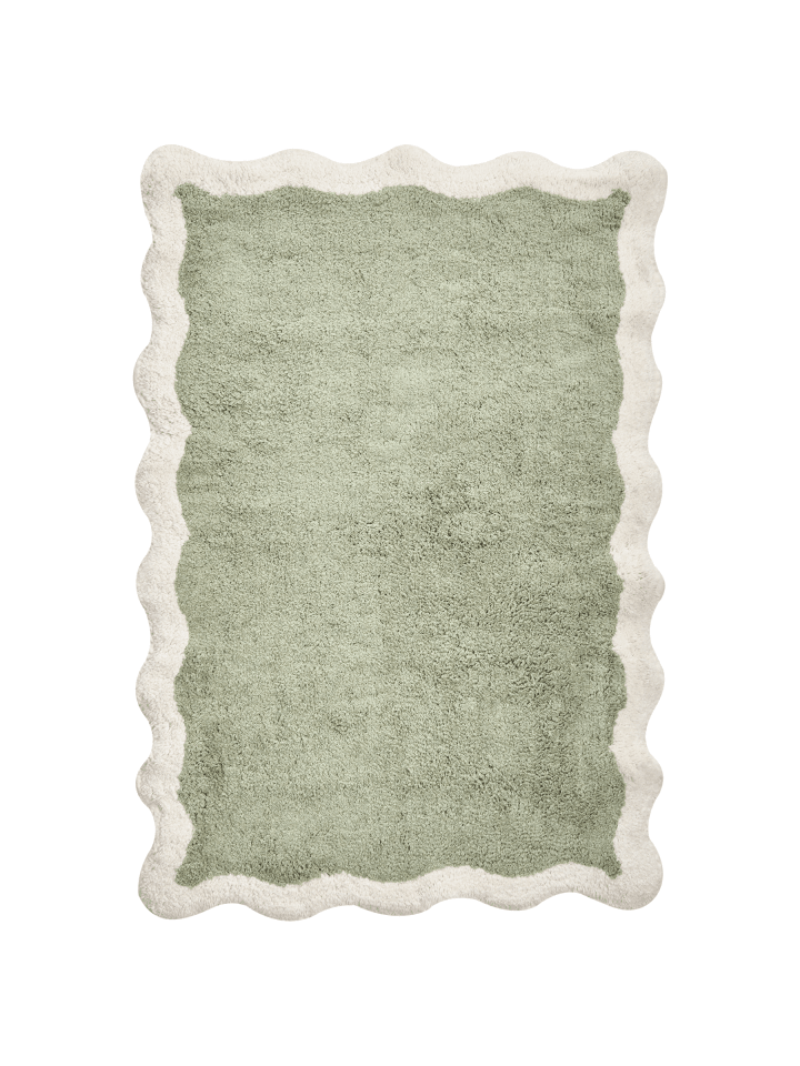 Badematte NANGAL in Grün/Beige - (W) 60 x (L) 90 cm