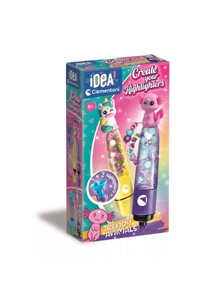 Farbe Trendy Animals Clementoni Textmarker-Bastelset