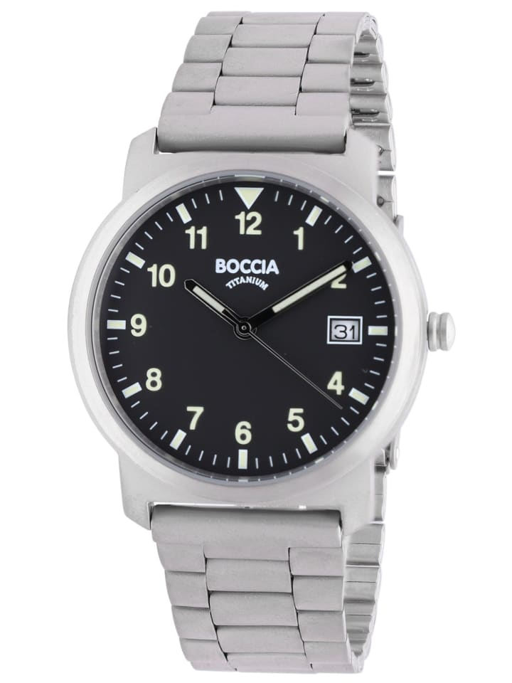 Herrenuhr Titan 5 bar Schwarz