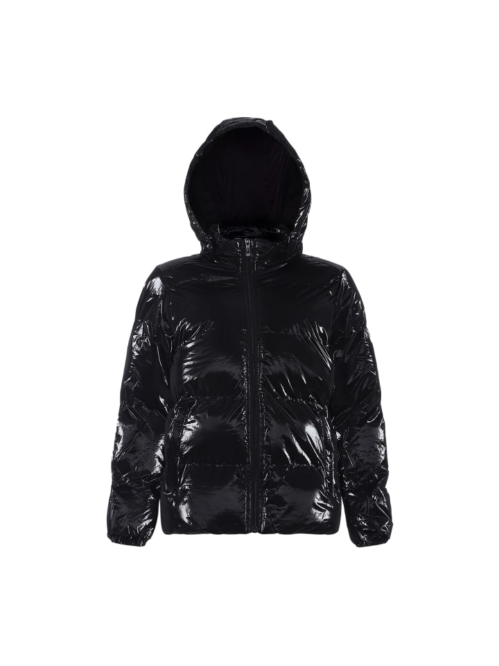 Damen Wattierte Steppjacke in Schwarz