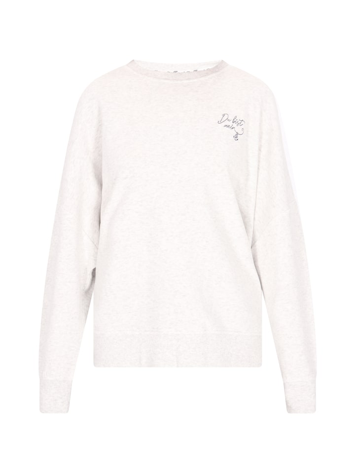 Damen Sweatshirt in Wollweiss Melange