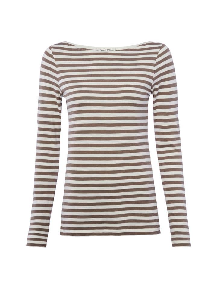 Langarmshirt in schlamm weiß - 0002