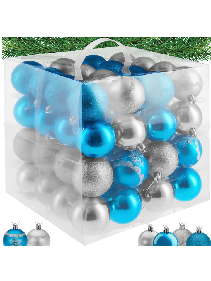 Weihnachtsdeko 64er-Set, Durchmesser 6 cm