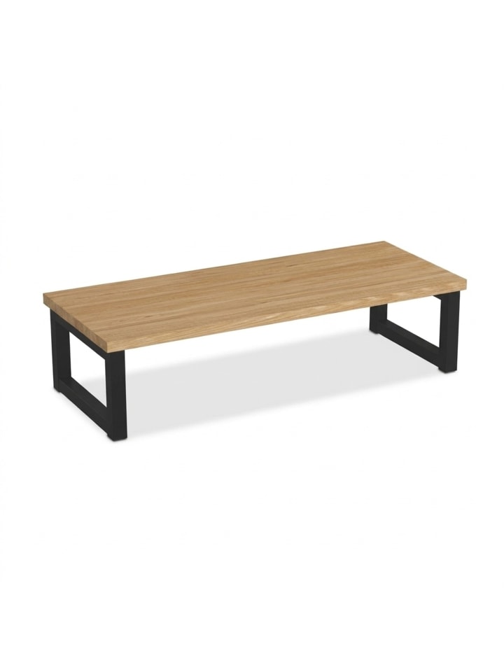 Monitorständer in Natur/ Schwarz - (B)55 x (H)15 x (T)23 cm