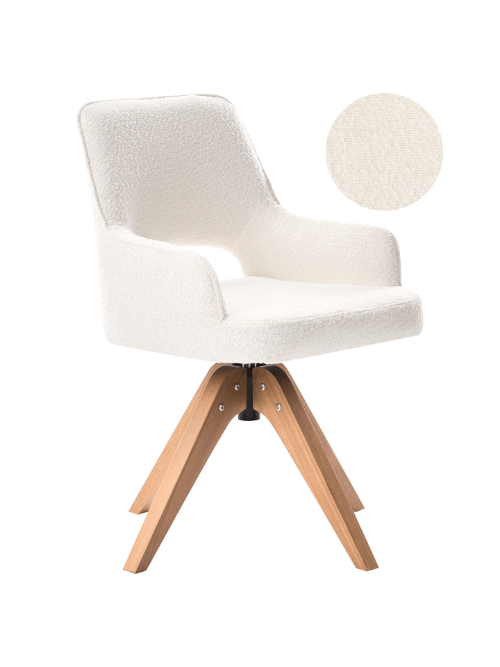 Esszimmerstuhl MORAVIA in Beige/Braun - (W) 56 x (H) 83 x (L) 66 cm