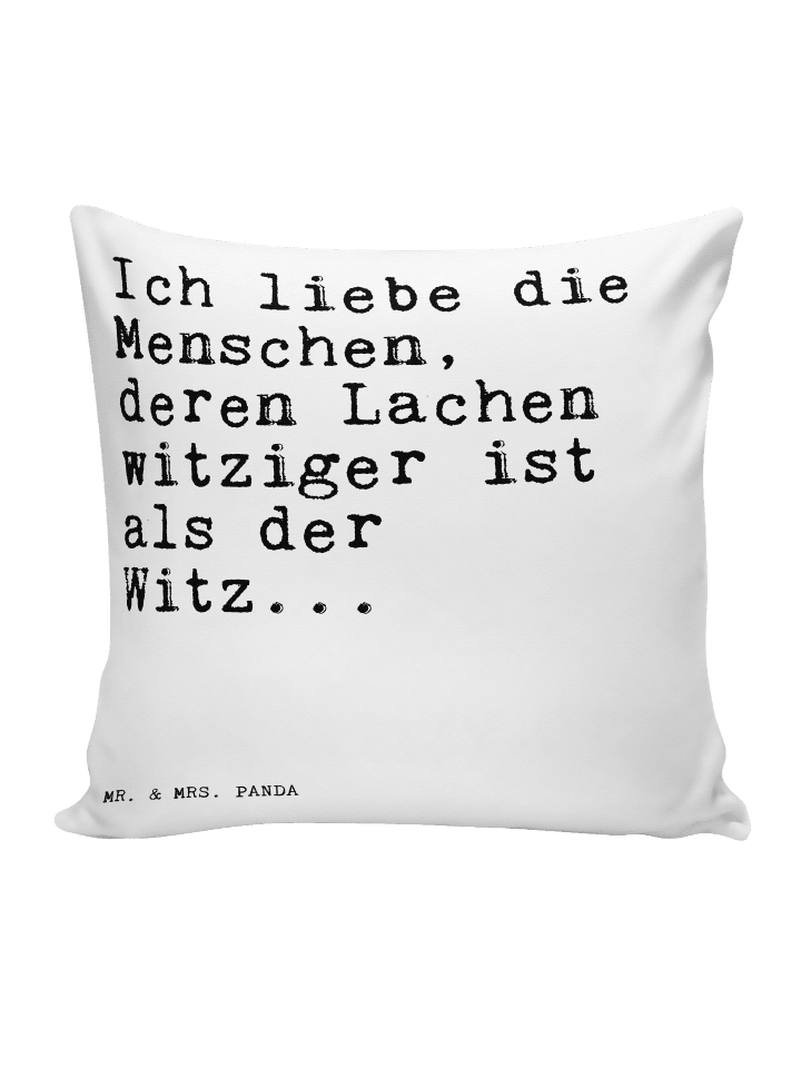 Kissen Ich liebe die Menschen,... mit Spruch in Weiß