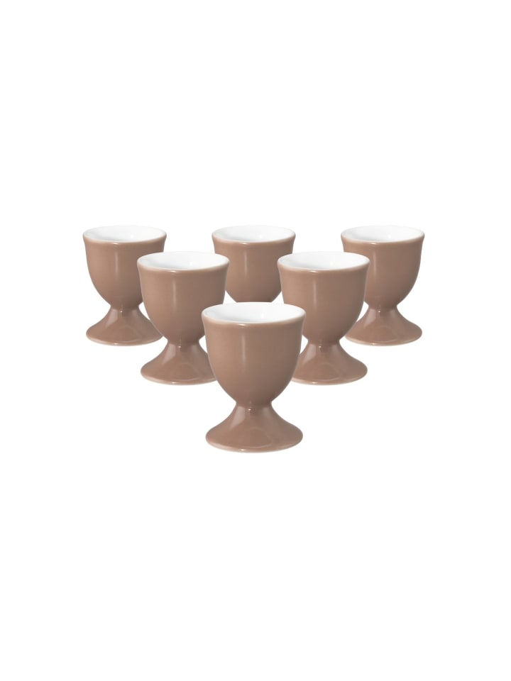 6er Set Eierbecher Liberty Pure Colors in Cocoa Brown ø 4,9 cm