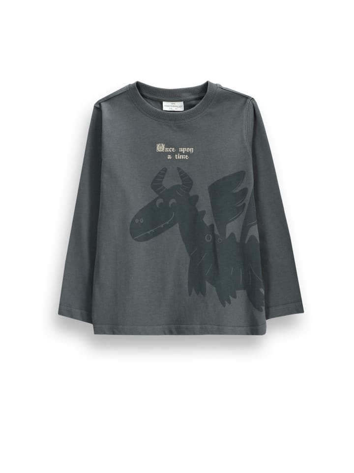 Langarmshirt in schwarzgrau