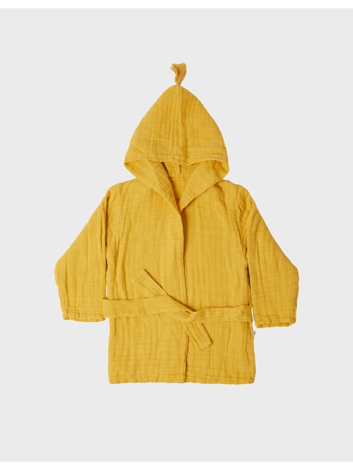Kinder Bademantel in MUSTARD