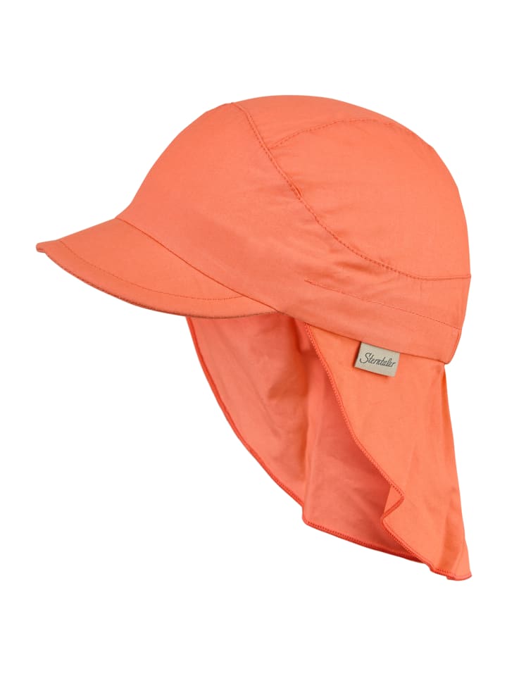 Schirmmütze mit Nackenschutz Basic in leuchtorange