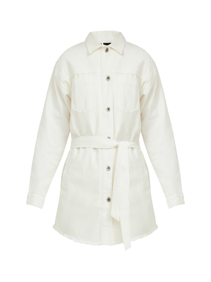 Jeansjacke Used in white