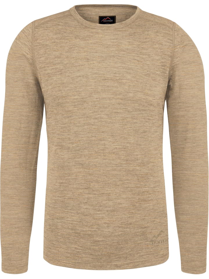 Herren Merino Langarm Melbourne in Beige