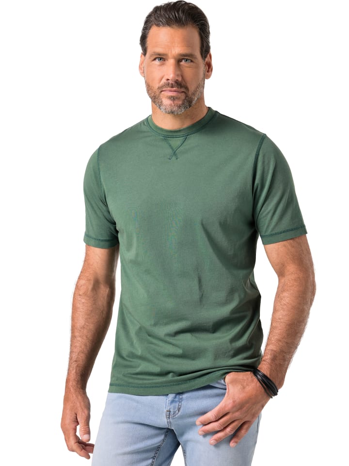 Kurzarm T-Shirt in dunkelgrün